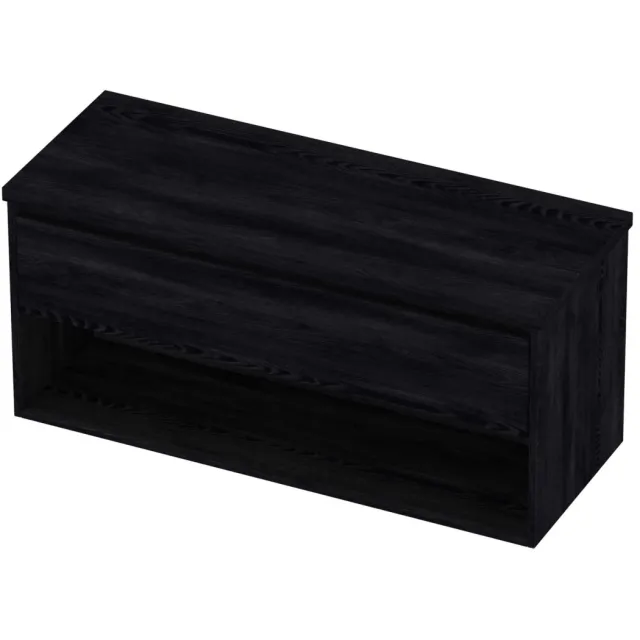 Proline Deck Badmeubelset Met Schap 120x46x55 cm Black Oak Eiken