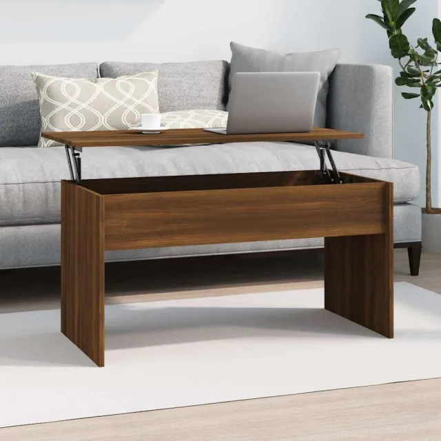 vidaXL Salontafel 102x50,5x52,5 cm bewerkt hout bruin eikenkleur, foto 2