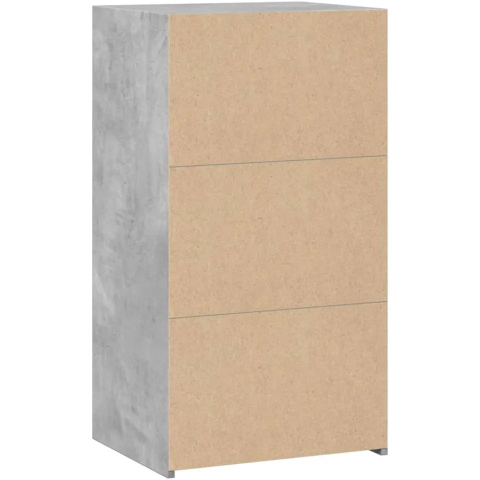 vidaXL Dressoir 50x41x93 cm bewerkt hout betongrijs grijs, foto 4