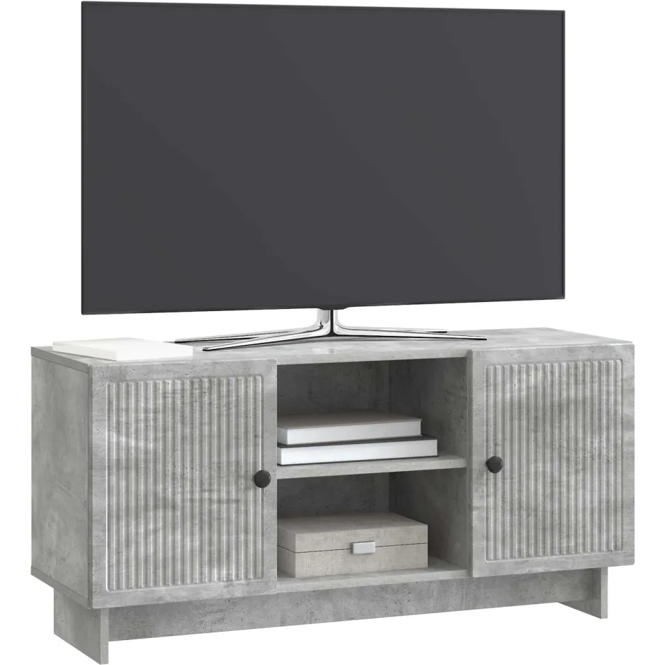 vidaXL TV-kast 102 x 34,5 x 50 cm Betongrijs Bewerkt hout