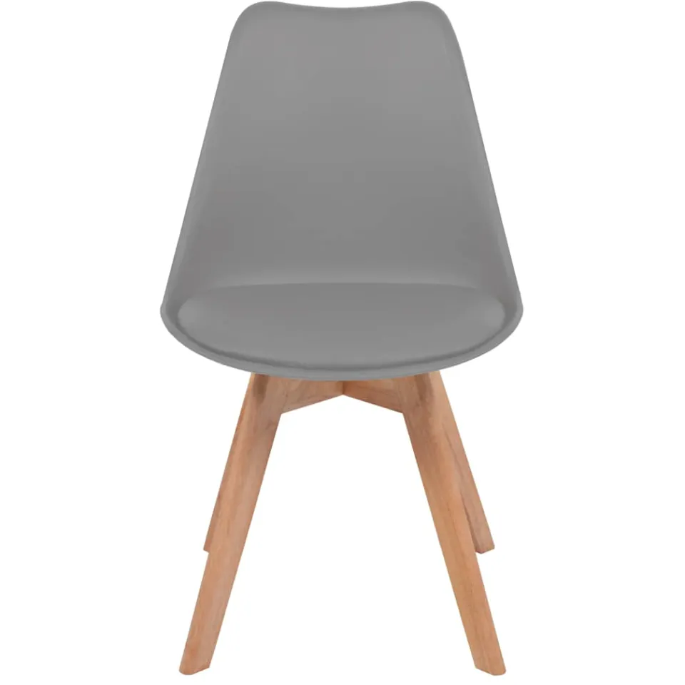 vidaXL Eetkamerstoelen 6 st kunststof grijs, foto 3