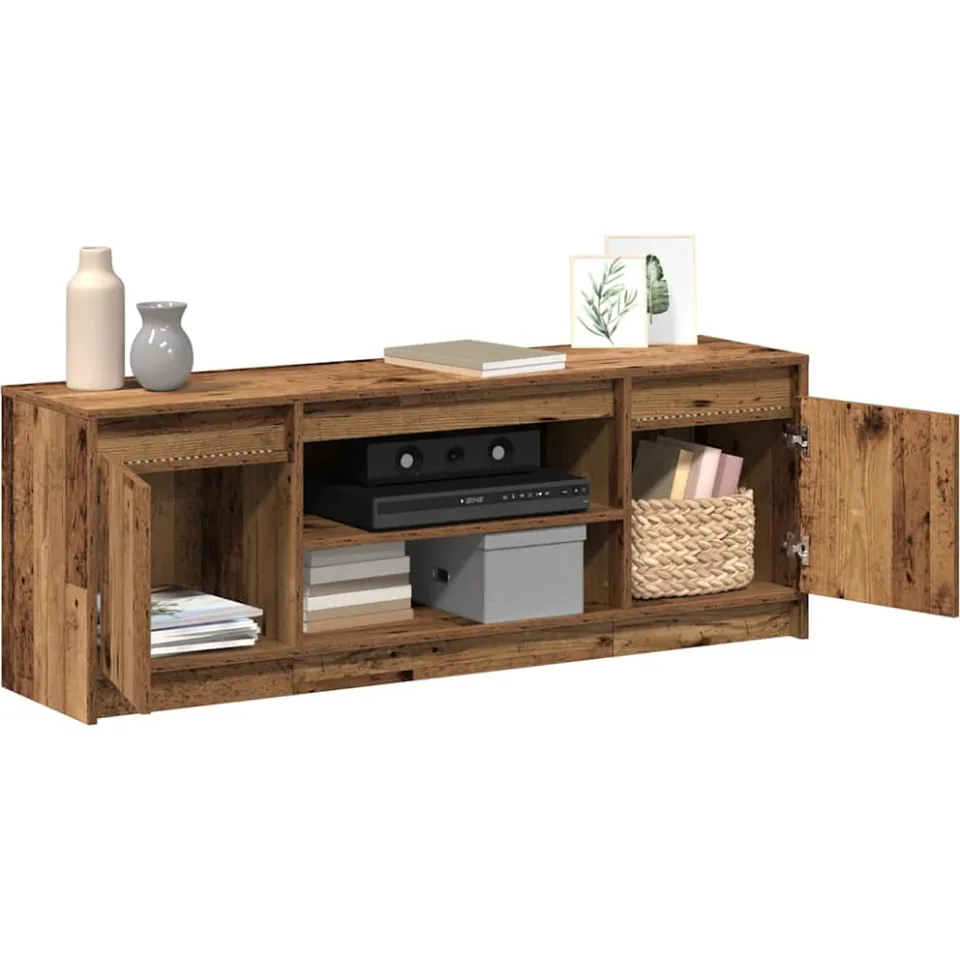 vidaXL TV Eenheden 139,5 x 34 x 50 cm Bruin Bewerkt hout, foto 3