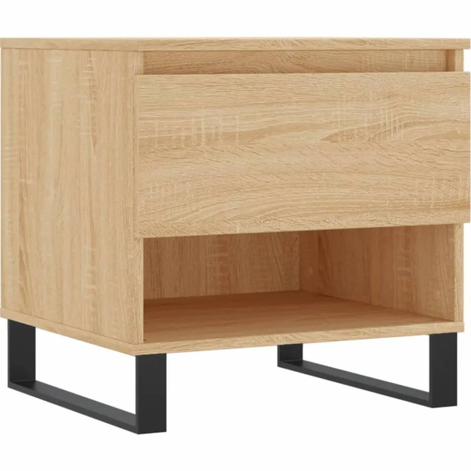 vidaXL Salontafels 2 st 50x46x50 cm bewerkt hout sonoma eikenkleurig Bruin