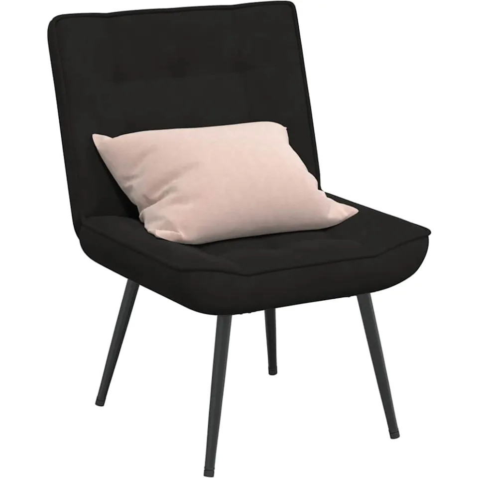 vidaXL Relaxstoel 64x74x84 cm fluweel zwart