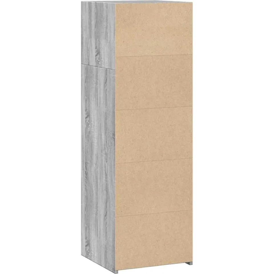 vidaXL Hoge kast 40x41x124 cm bewerkt hout grijs sonoma eikenkleurig, foto 4