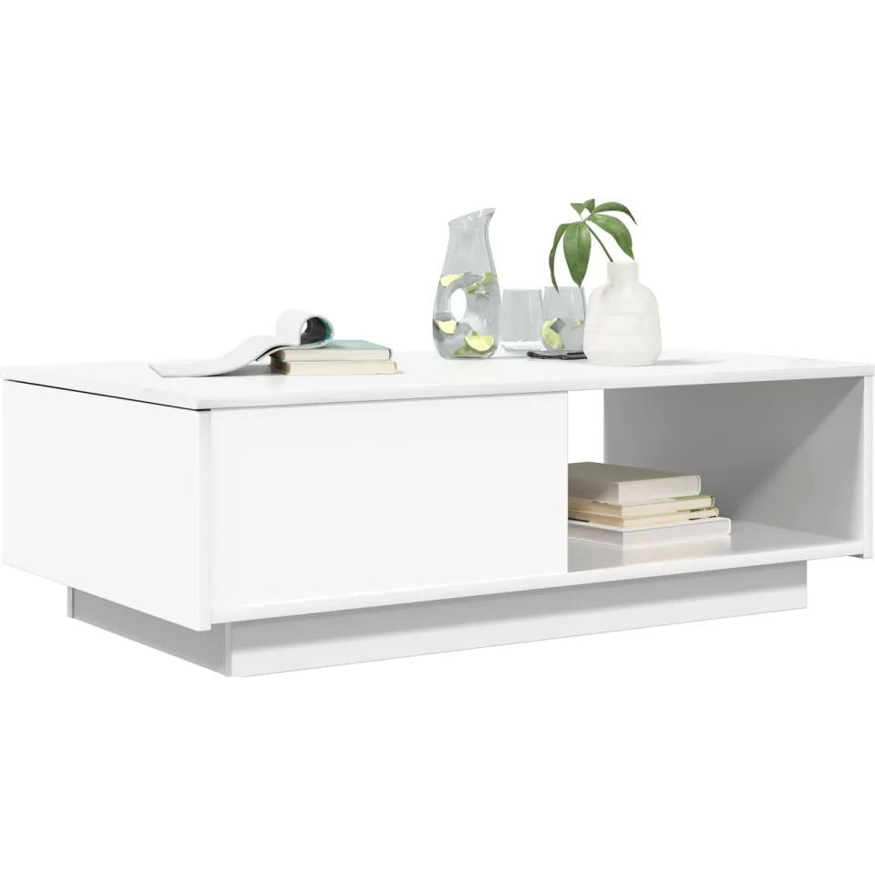 vidaXL Salontafel Wit 95 x 55 x 31 cm Bewerkt hout, foto 2