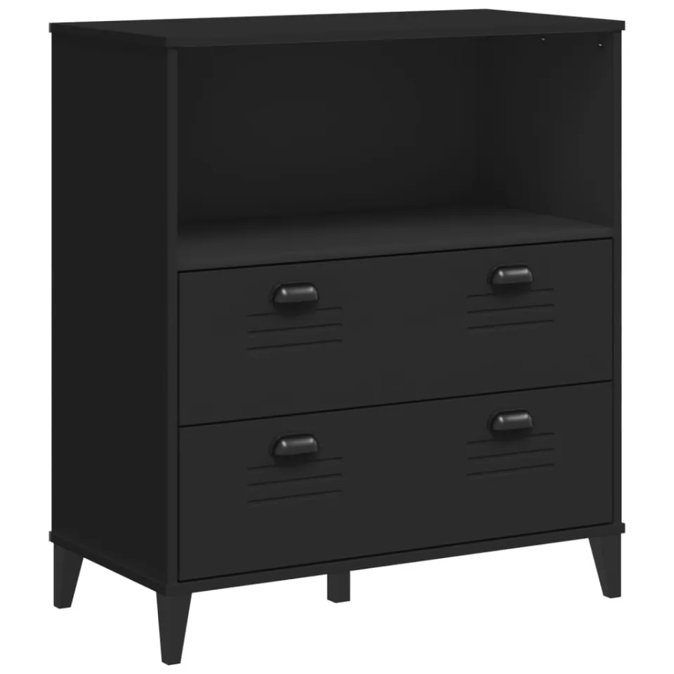 vidaXL Boekenkast VIKEN 80x40x90 cm bewerkt hout zwart