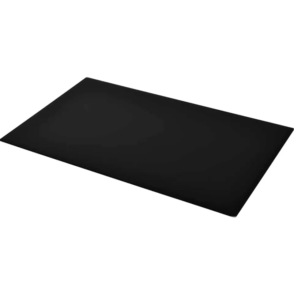 vidaXL Tafelblad van gehard glas 1000x620 mm rechthoekig Zwart