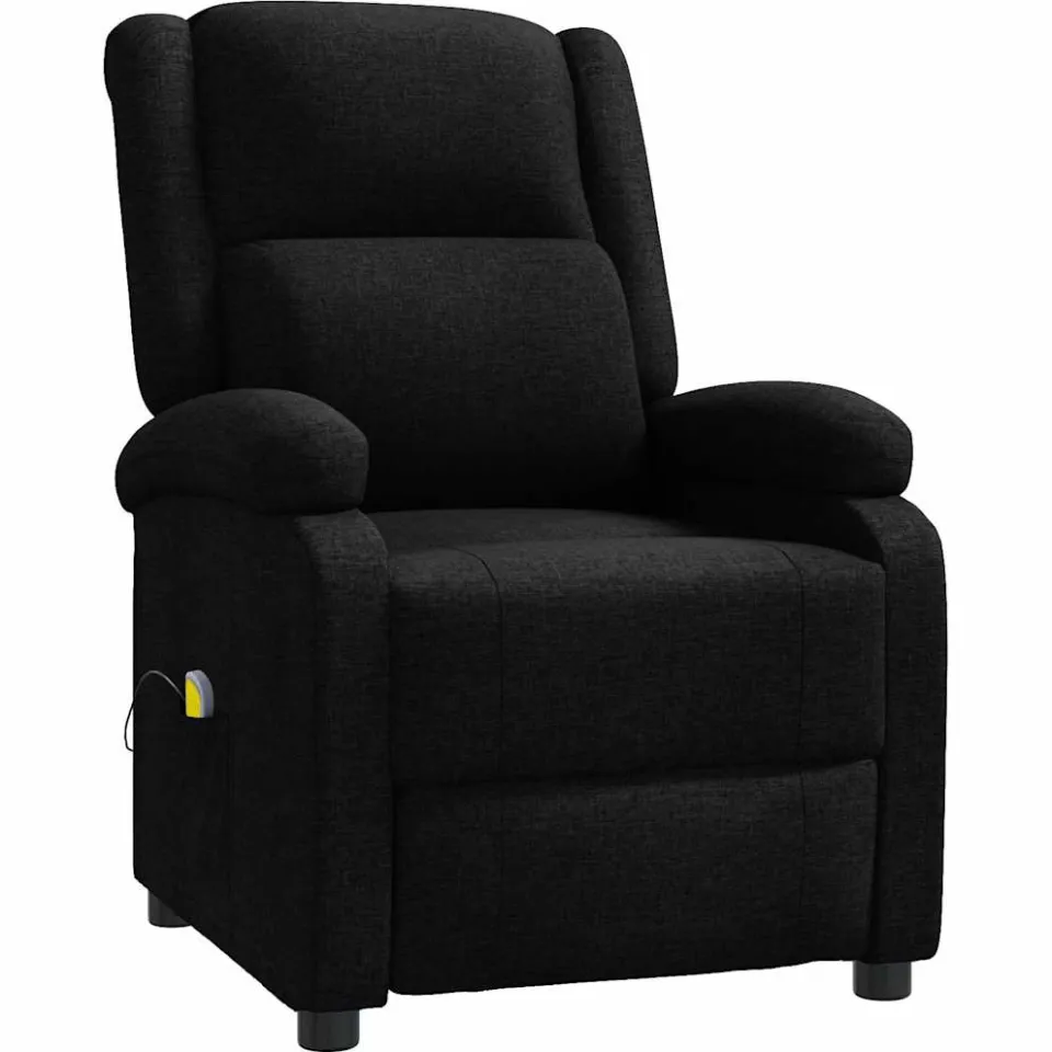 vidaXL Massagestoel stof zwart, foto 3
