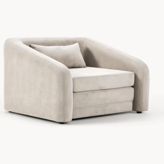 Westwing Collection Slaapfauteuil Eliot Wit