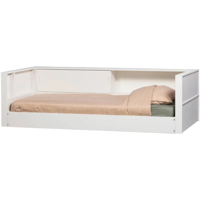 WOOOD Carter bedbank wit white