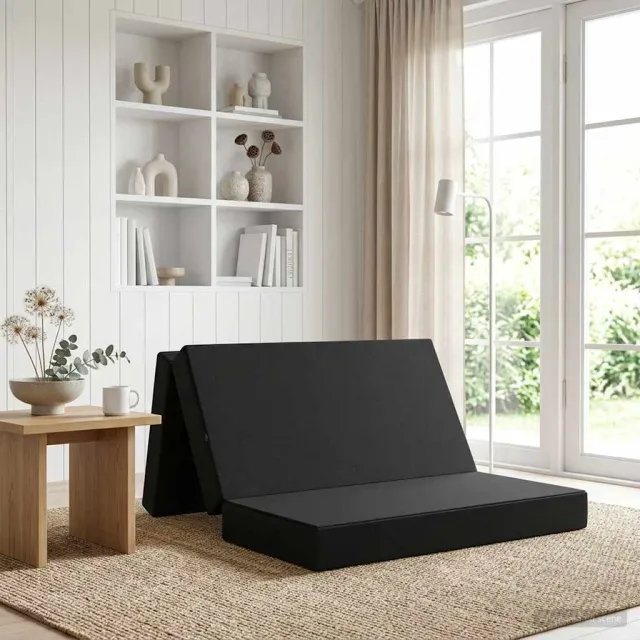 vidaXL Vouwbare Bankbed 160 x 67 x 45 cm Zwart