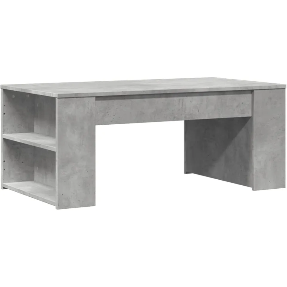 vidaXL Salontafel 102x55x42 cm bewerkt hout betongrijs grijs, foto 3