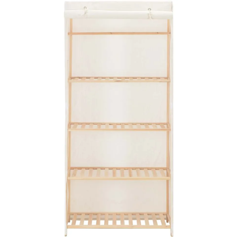 vidaXL Kledingkast 79x40x170 cm stof wit, foto 2