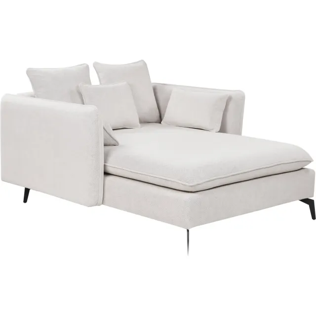Beliani CHARMES - Chaise Longue - Lichtbeige - Polyester