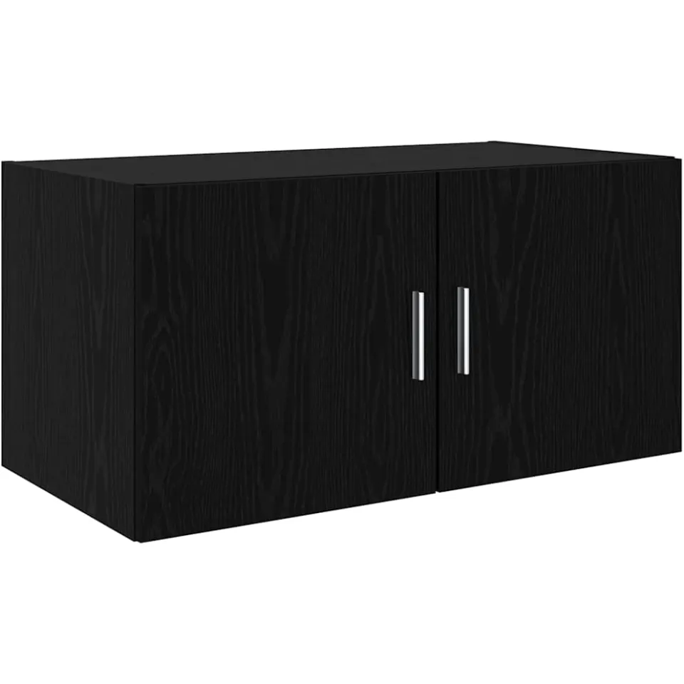 vidaXL Wandkast Zwart eiken 80 x 42.5 x 40 cm Bewerkt hout, foto 3