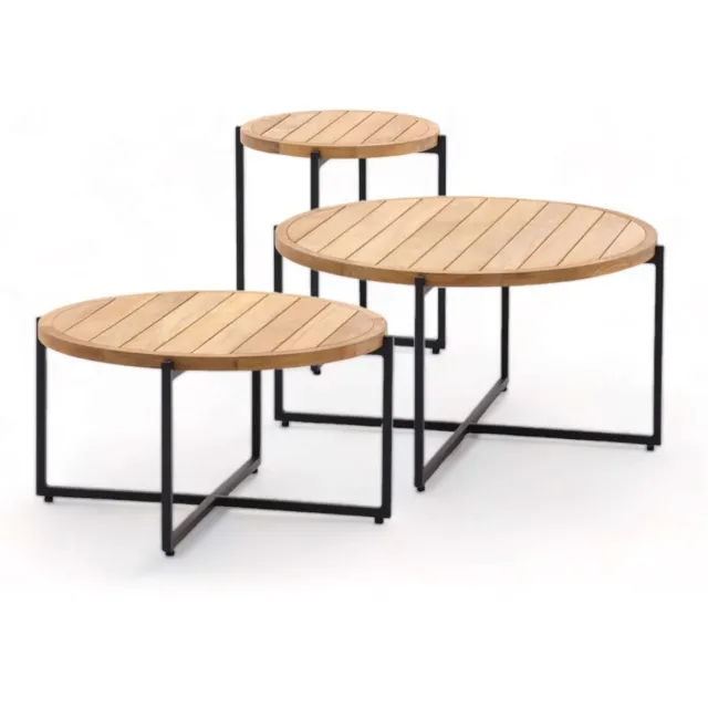 Apple Bee Condor Koffietafel Set | 3-delig | Zwart Aluminium