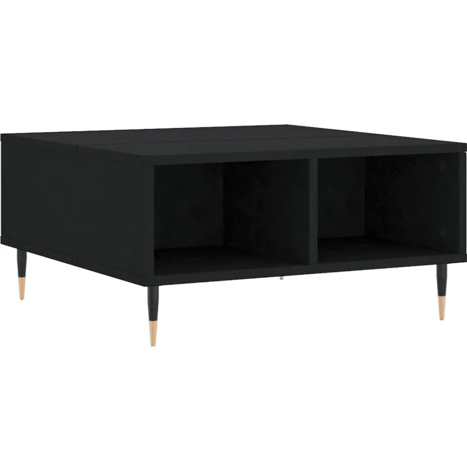 vidaXL Salontafel 60x60x30 cm bewerkt hout zwart, foto 3