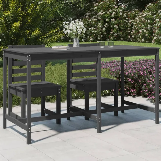 vidaXL Tuintafel 203,5x90x110 cm massief grenenhout grijs, foto 2