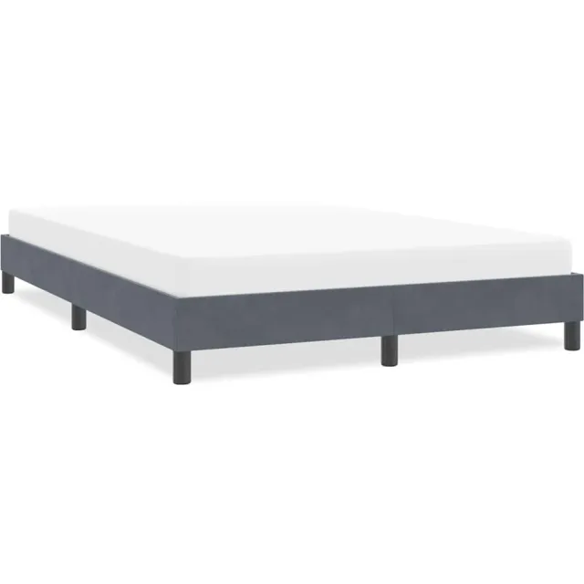 vidaXL Bedframe zonder matras 160x220 cm fluweel donkergrijs