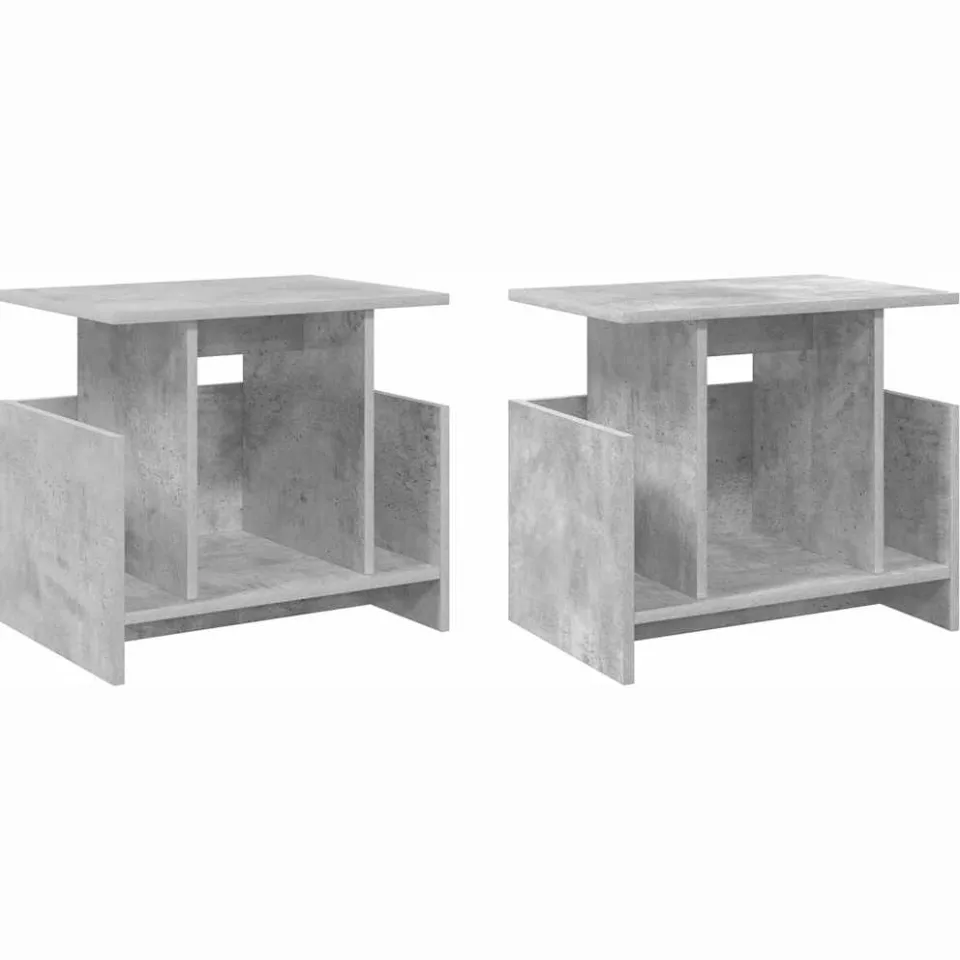 vidaXL TV-standaard 2 st Beton Grijs Bewerkt hout