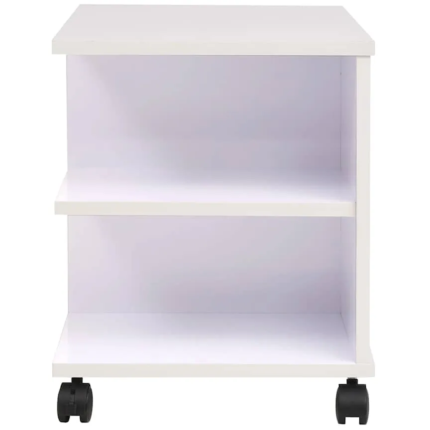 vidaXL Plankenkast verrijdbaar 50x35x42 cm wit, foto 3