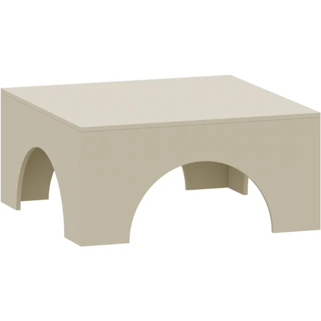 en.casa Salontafel Vivatka vierkant 80x80x37 cm havermout [en.casa]