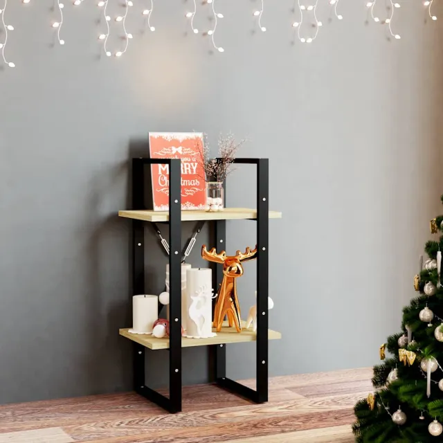 vidaXL Boekenkast met 2 schappen 40x30x70 cm massief grenenhout bruin