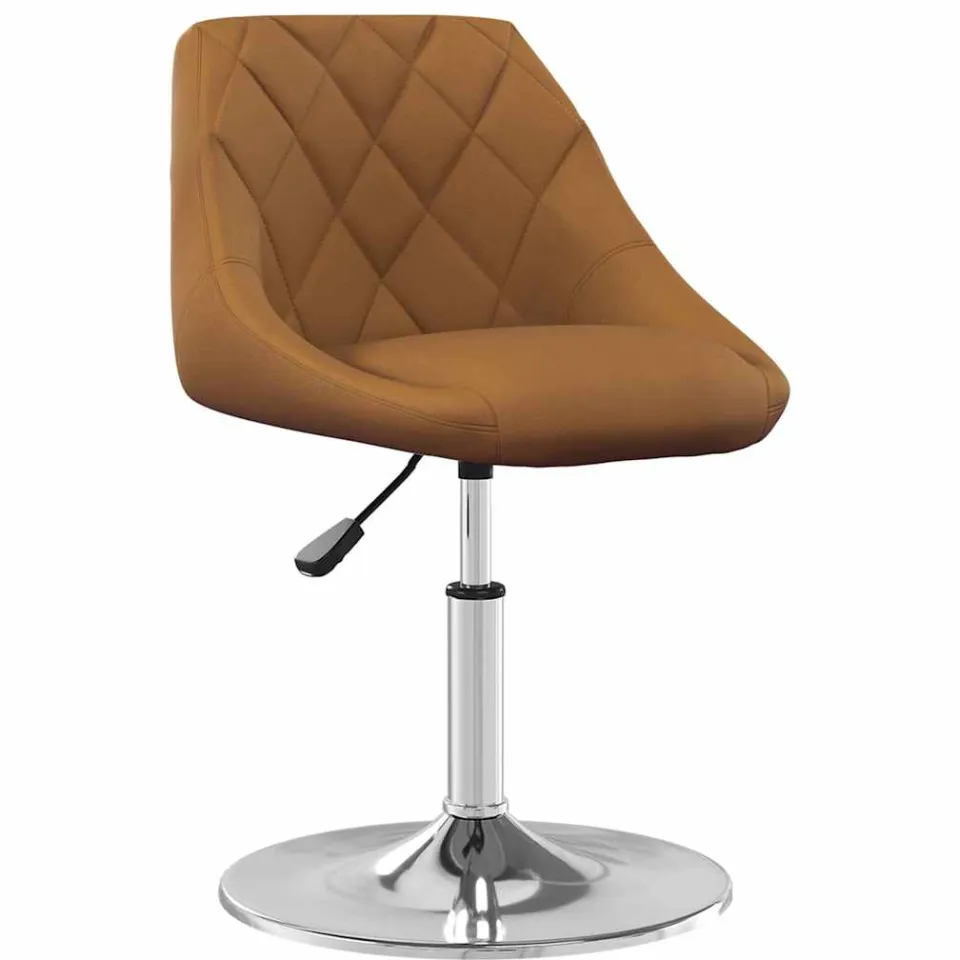 vidaXL Eetkamerstoelen draaibaar 2 st fluweel bruin