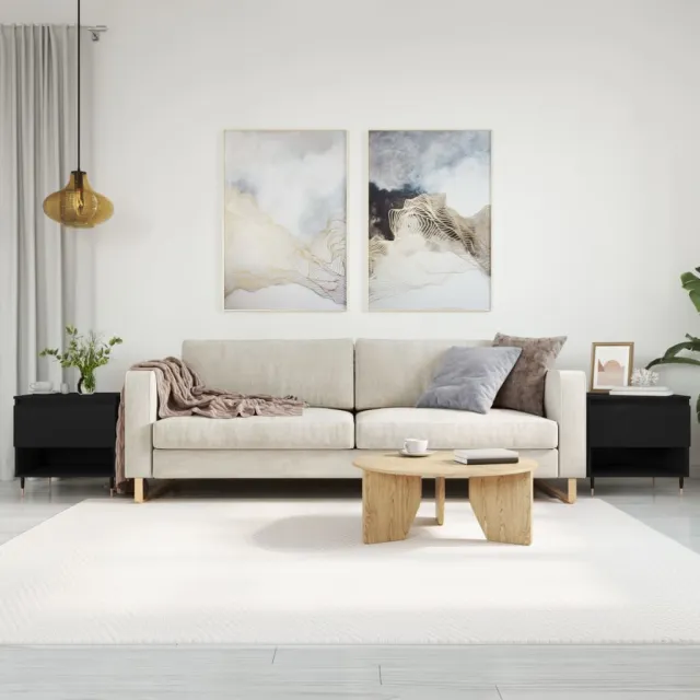 vidaXL Salontafels 2 st 50x46x50 cm bewerkt hout zwart, foto 2