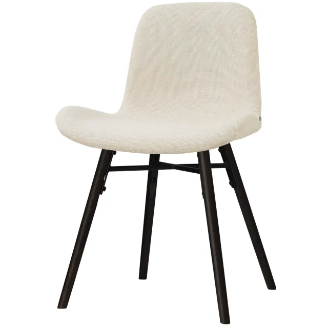 Nolon Nena-Fé eetkamerstoel cottonbeige - zwart houten onderstel