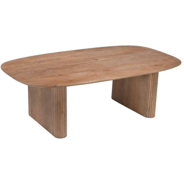 Giga Meubel Salontafel Juro - Deens Ovaal Naturel Hout - 120x70x38cm, foto 2