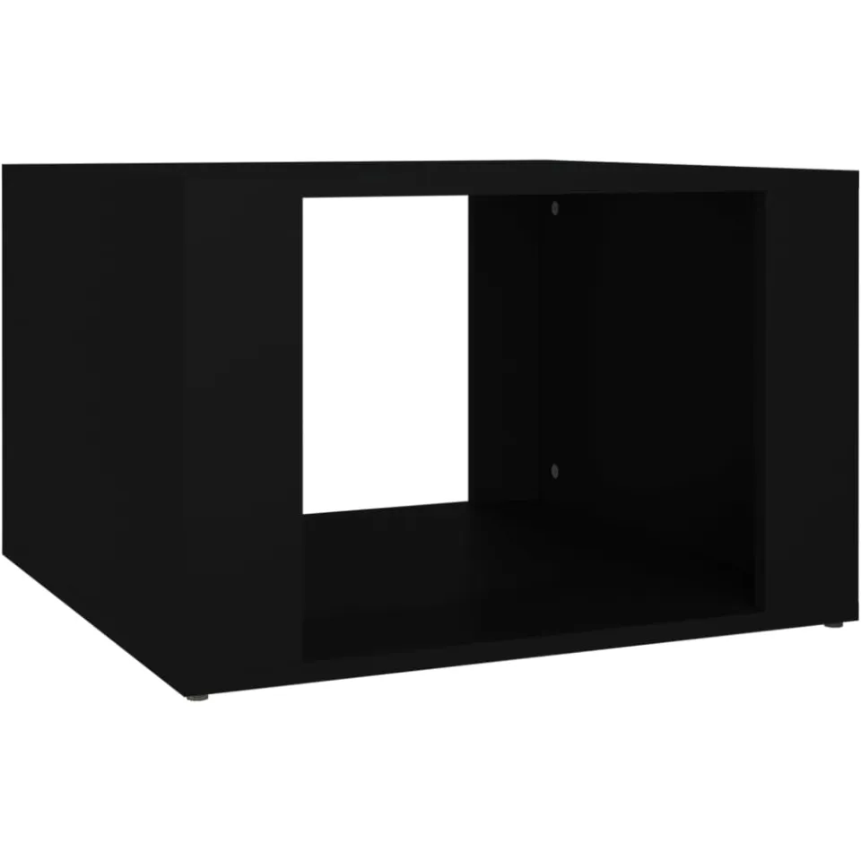 vidaXL Nachtkastje 57x55x36 cm bewerkt hout zwart