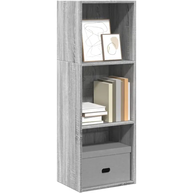 vidaXL Boekenkast 40x30x114 cm bewerkt hout grijs sonoma eikenkleurig
