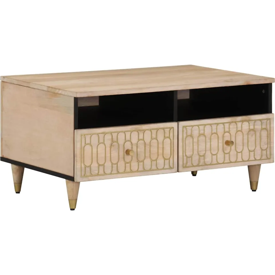 vidaXL Salontafel 80x54x40 cm massief mangohout Bruin