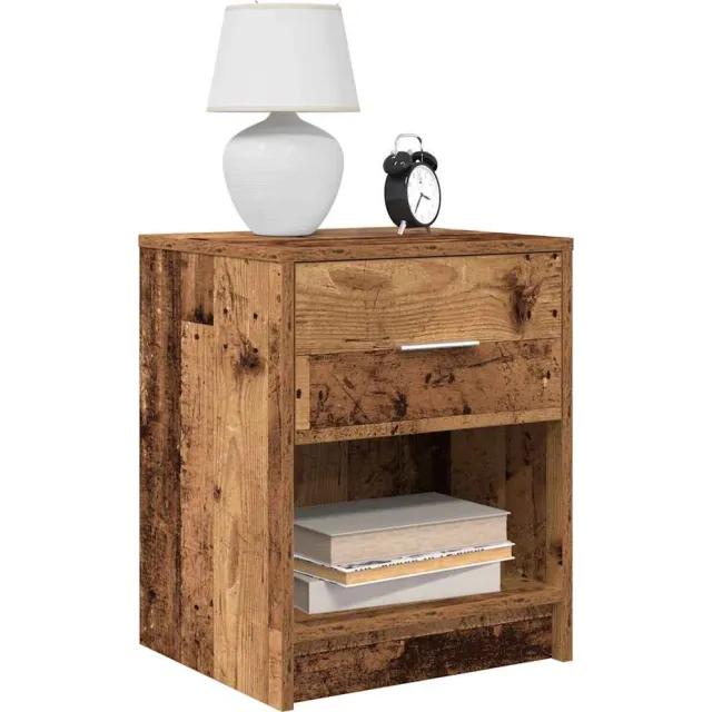 vidaXL Nachtkastjes 2 st met lade 40x34x50 cm oud houtkleurig Bruin