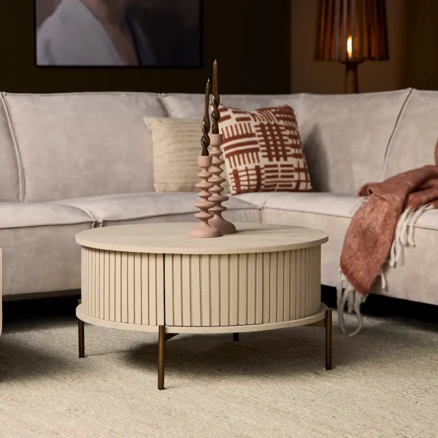 Starfurn Salontafel Madison - Beige - 80x80x40 cm