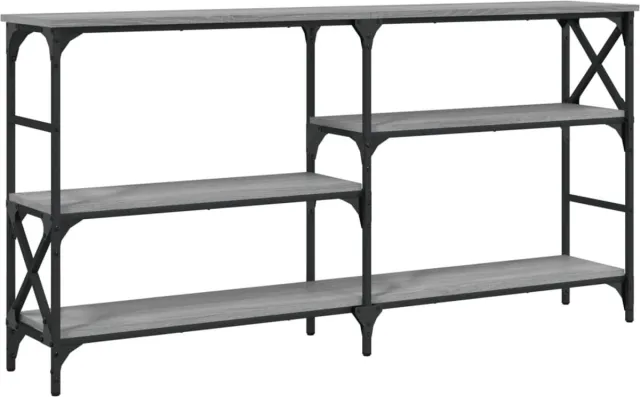 vidaXL Wandtafel - 150x29x76,5 - cm - bewerkt - hout - grijs - sonoma - eikenkleurig grijs sonoma eiken