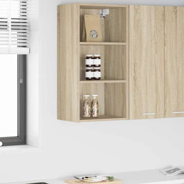 vidaXL Hangkast Sonoma Eiken 40 x 29,5 x 80 cm Bewerkt hout Bruin