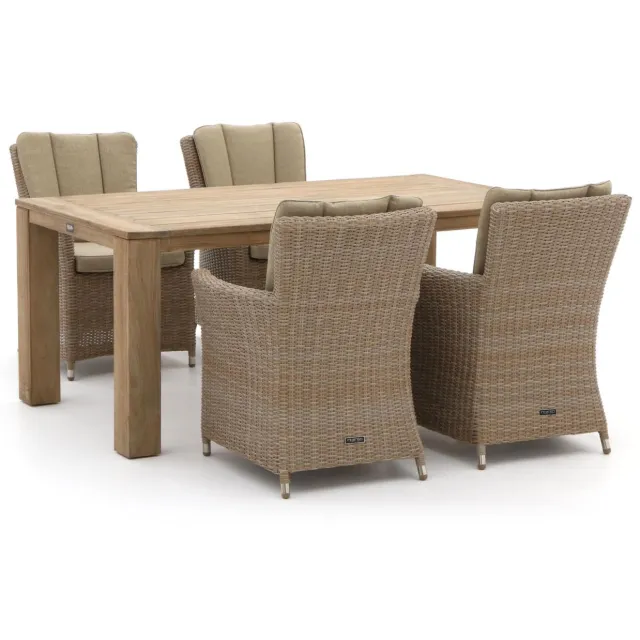 Intenso Furniture Intenso Adriano/ROUGH-X 180cm dining tuinset 5-delig Bruin