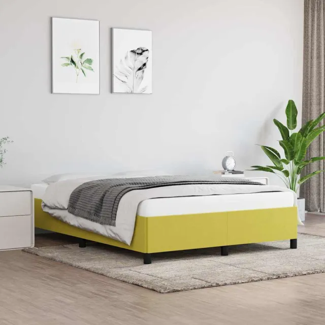 vidaXL Bedframe zonder matras 140x200 cm stof groen