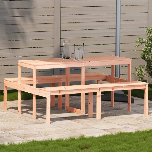 vidaXL Picknicktafel 160x134x75 cm massief douglashout bruin, foto 2