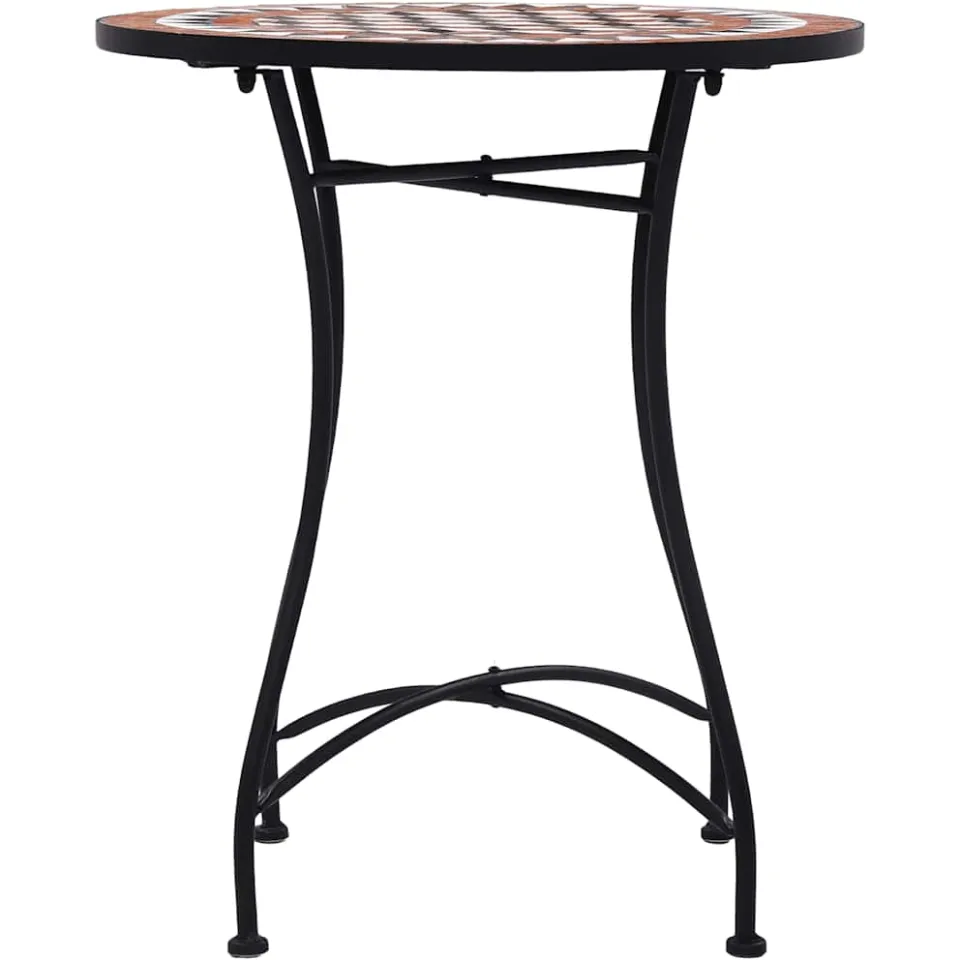vidaXL Bistrotafel mozaïek 60 cm keramiek bruin, foto 3