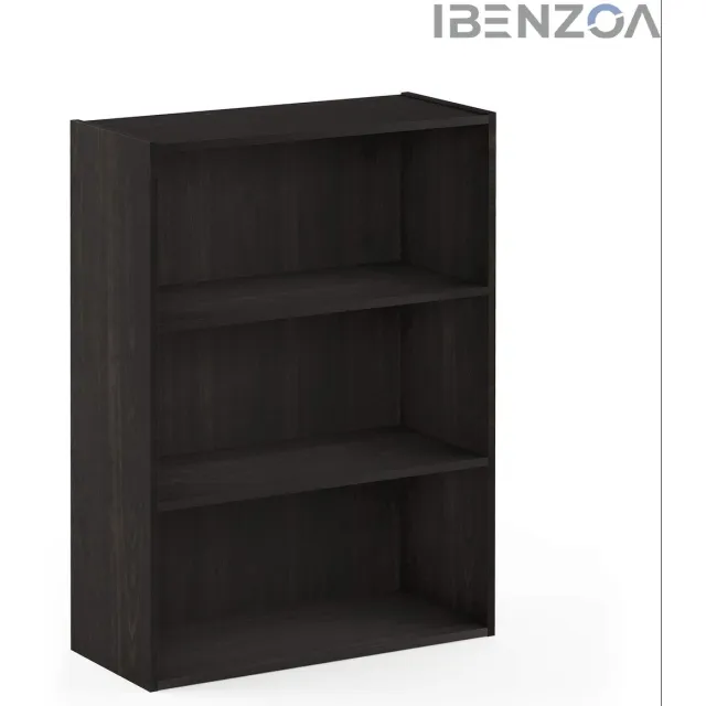 Ibenzoa Boekenplank - Open 3-Tier - Espresso - 57.7x80x24.1 cm - MDF