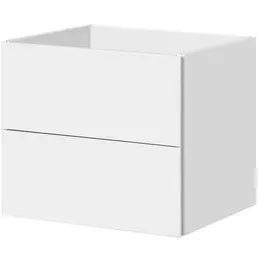 AquaVive - Praxis Eigen Merk Aquavive Wastafelonderkast Savena 47cm - Hoogglans Wit - Met 2 Lades - 47,4x50x59,2cm