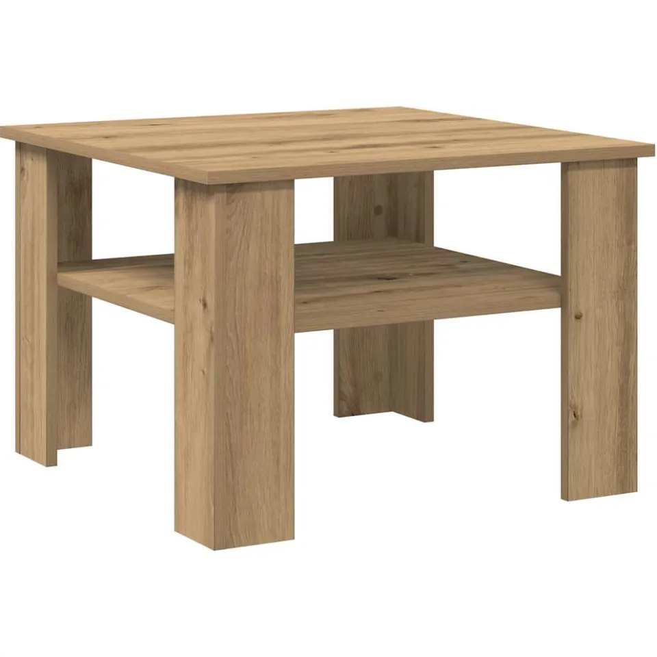vidaXL Salontafel 60x60x42 cm bewerkt hout artisanaal eikenkleur, foto 3