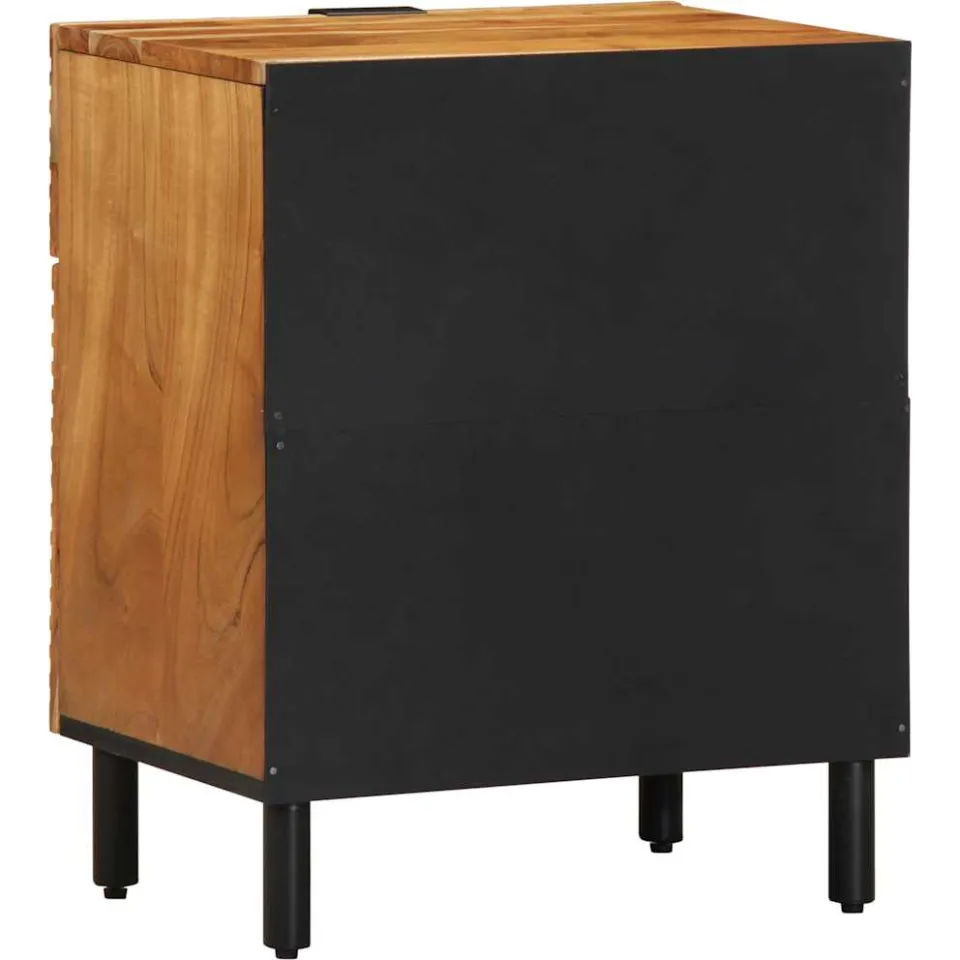 vidaXL Bed kast Bruin 50 x 33 x 60 cm Massief Acaciahout, foto 3