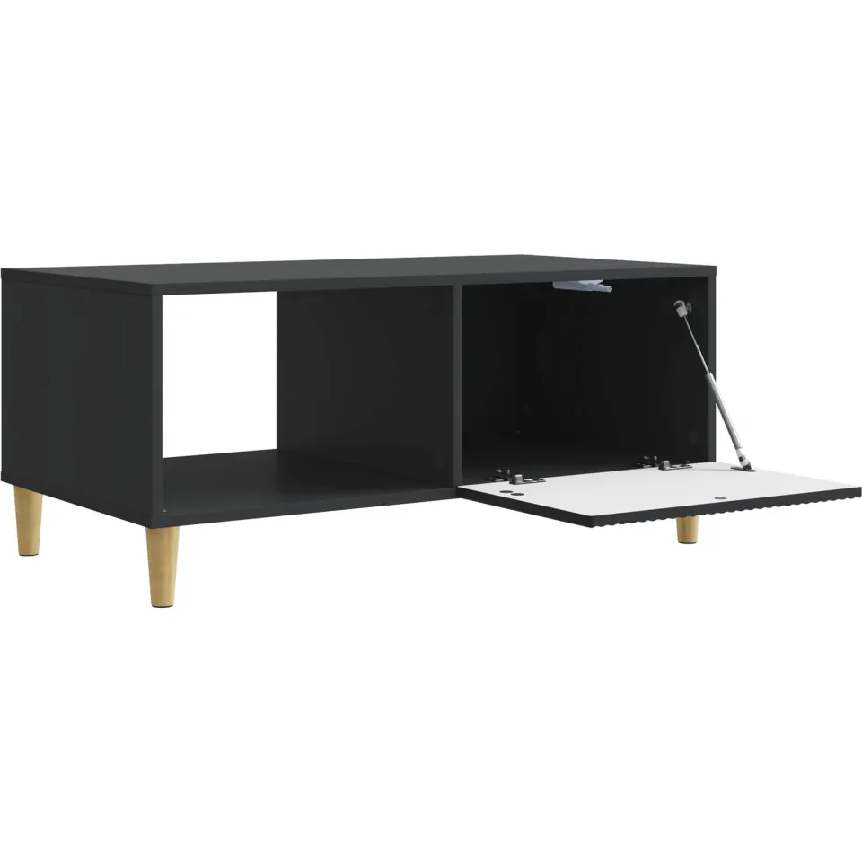 vidaXL Salontafel Zwart 90 x 50 x 40 cm Bewerkt hout, foto 3