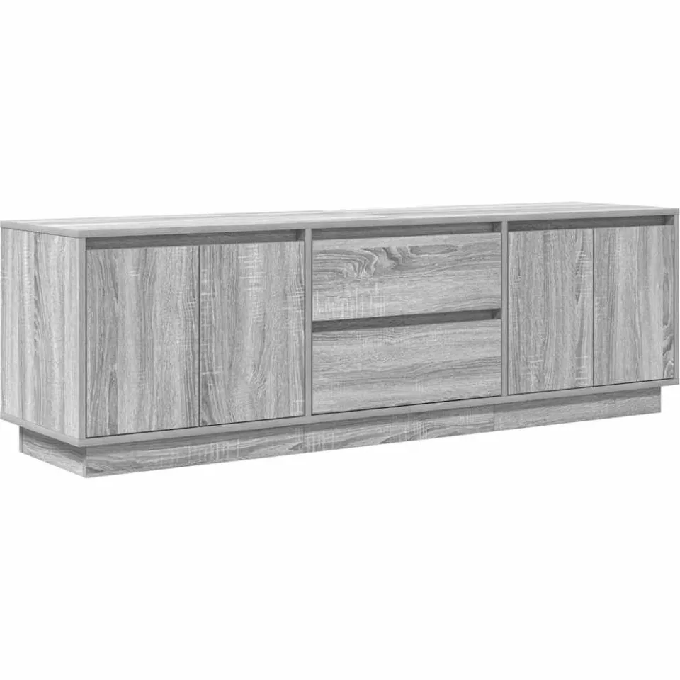 vidaXL Tv-meubel met LED-verlichting 160,5x41x50 cm grijs sonoma eiken