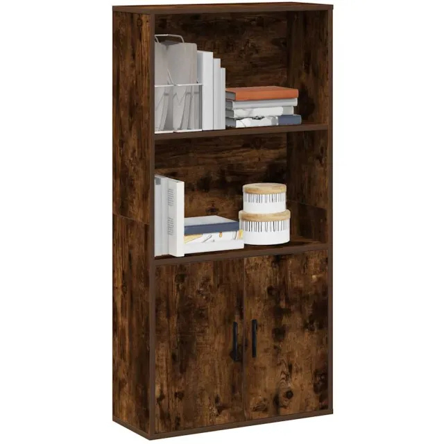 vidaXL Boekenkast 60x24x120 cm bewerkt hout gerookt eikenkleurig Bruin